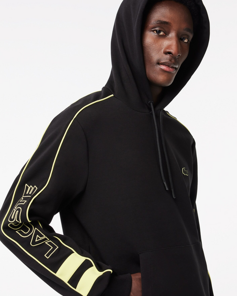 Lacoste Contrast Details Hoodie - Black/Yellow