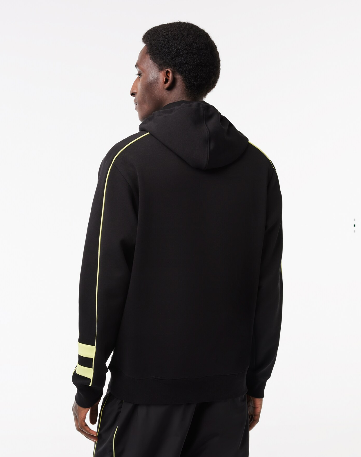 Lacoste Contrast Details Hoodie - Black/Yellow