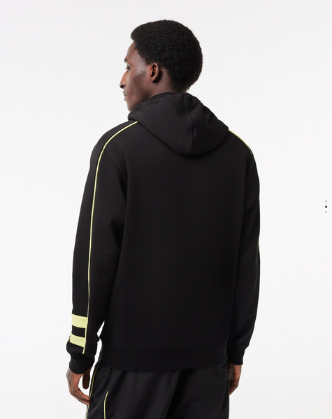 Lacoste Contrast Details Hoodie - Black/Yellow