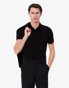 Lacoste Regular Fit Stretch Cotton Paris Polo - Black