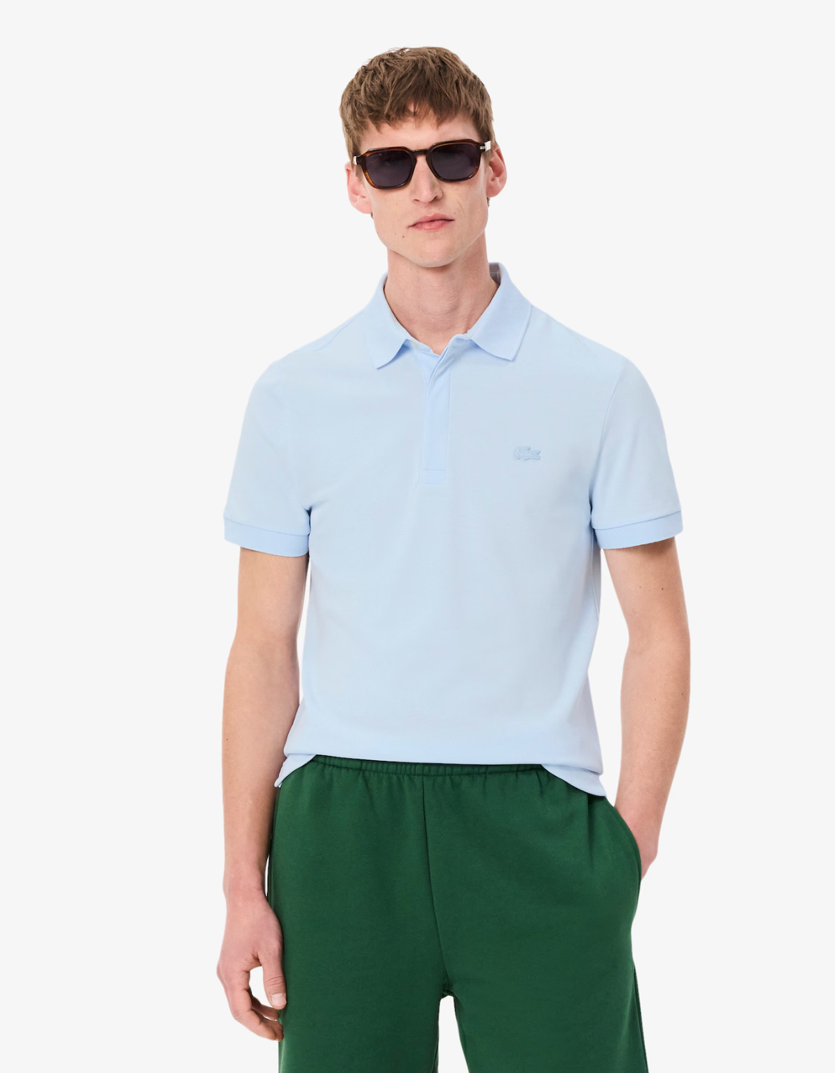 Lacoste Regular Fit Stretch Cotton Paris Polo - Light Blue