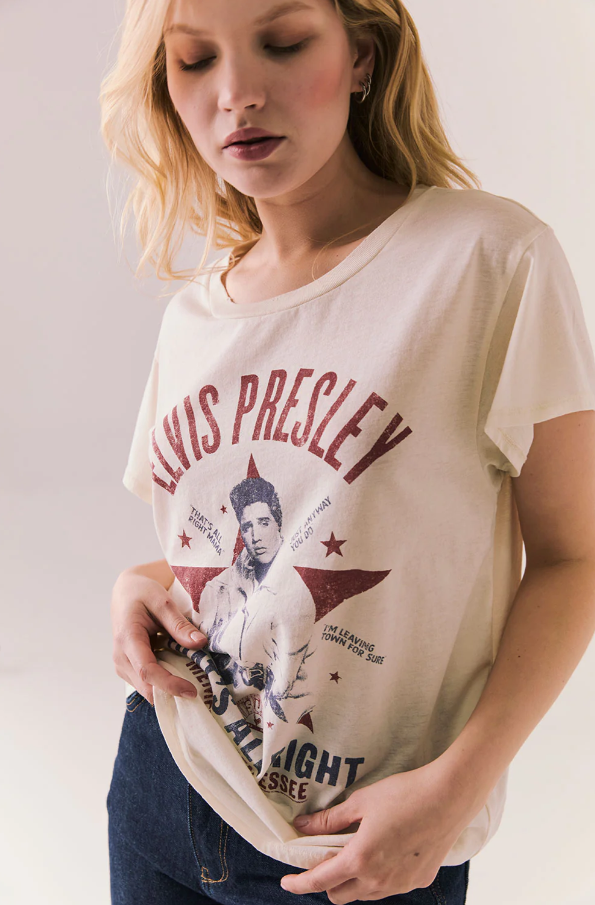 Chaser Elvis Presley Tee That's All Right in Starry White