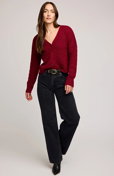 Gentle Fawn Lila Cardigan in Heather Crimson