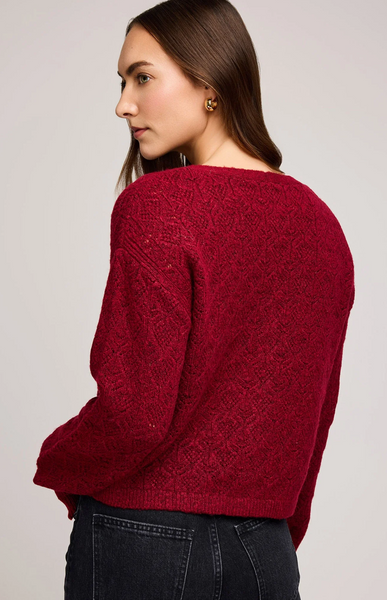 Gentle Fawn Lila Cardigan in Heather Crimson