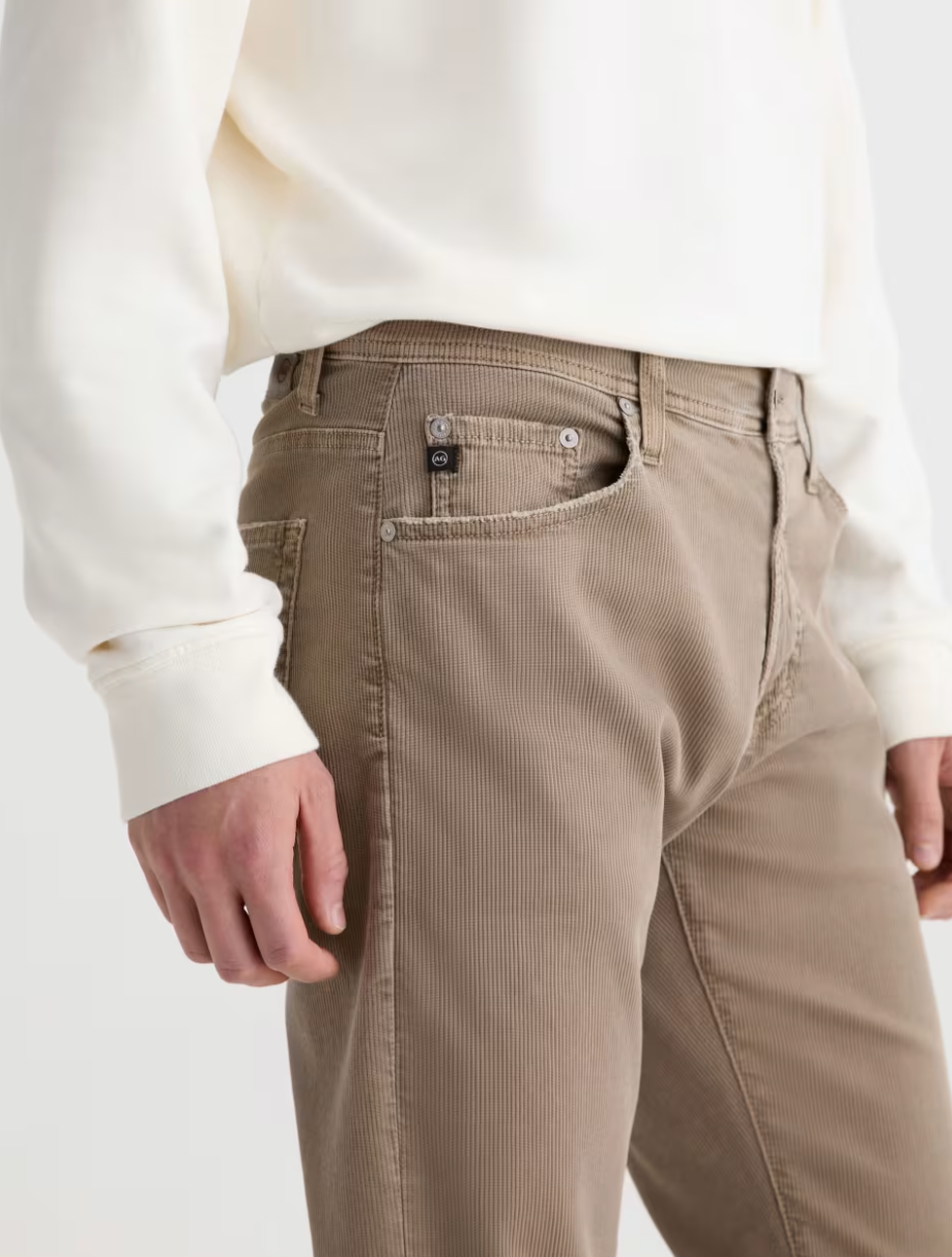 AG Men's Tellis Corduroy Slim Fit - 5 Yrs Industrial Sulfur Taupe