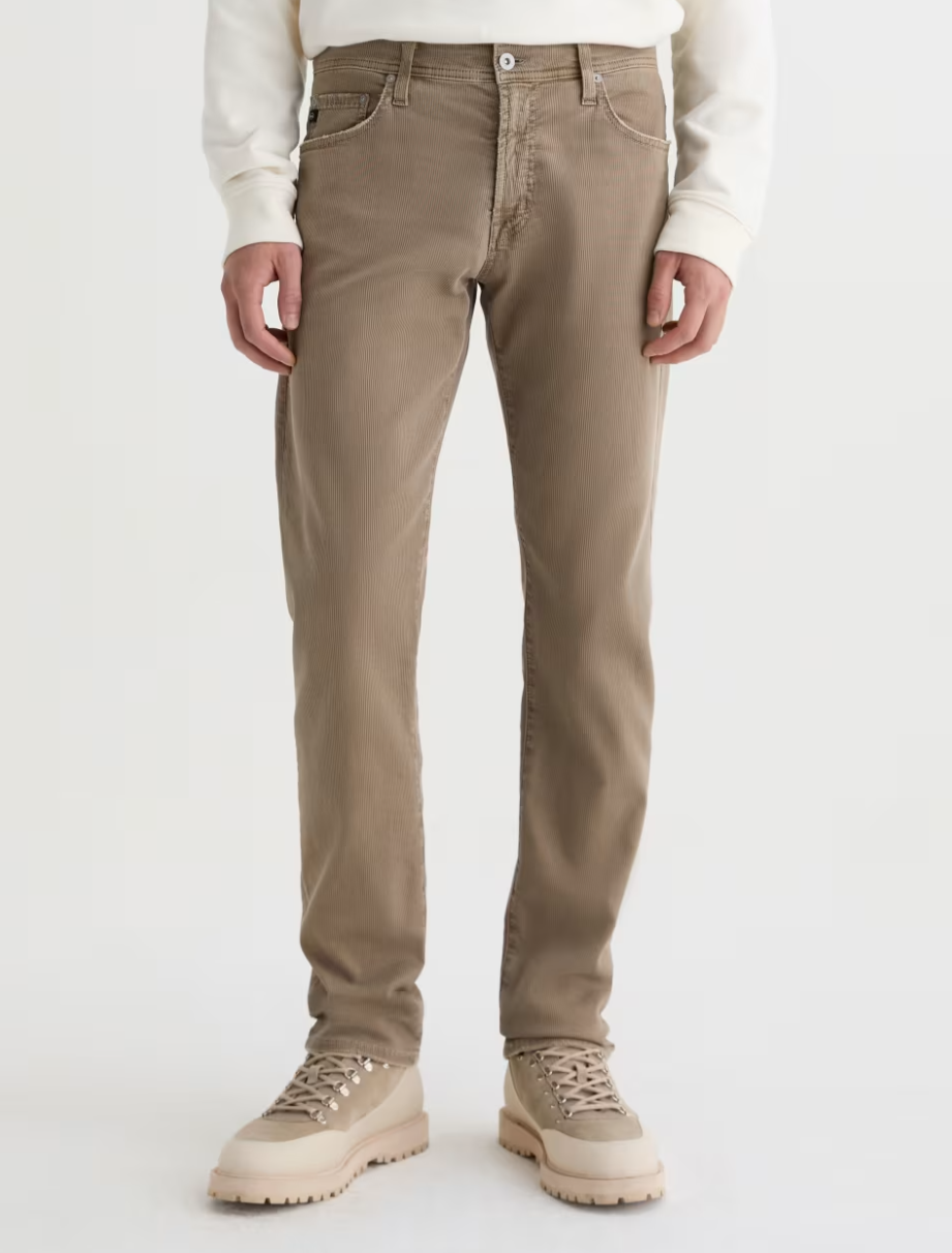 AG Men's Tellis Corduroy Slim Fit - 5 Yrs Industrial Sulfur Taupe