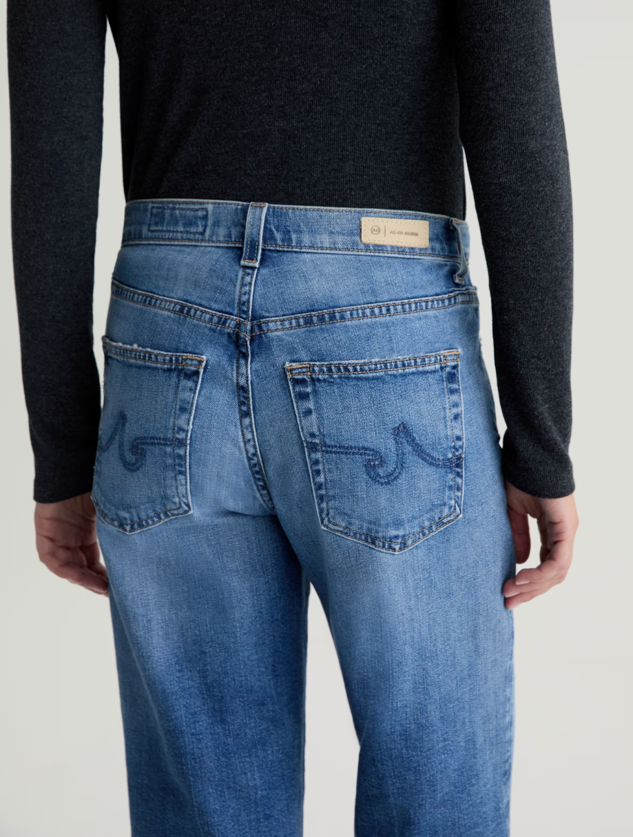 AG Brinley Mid-Rise Straight Crop Jean in 17 Years Mystery