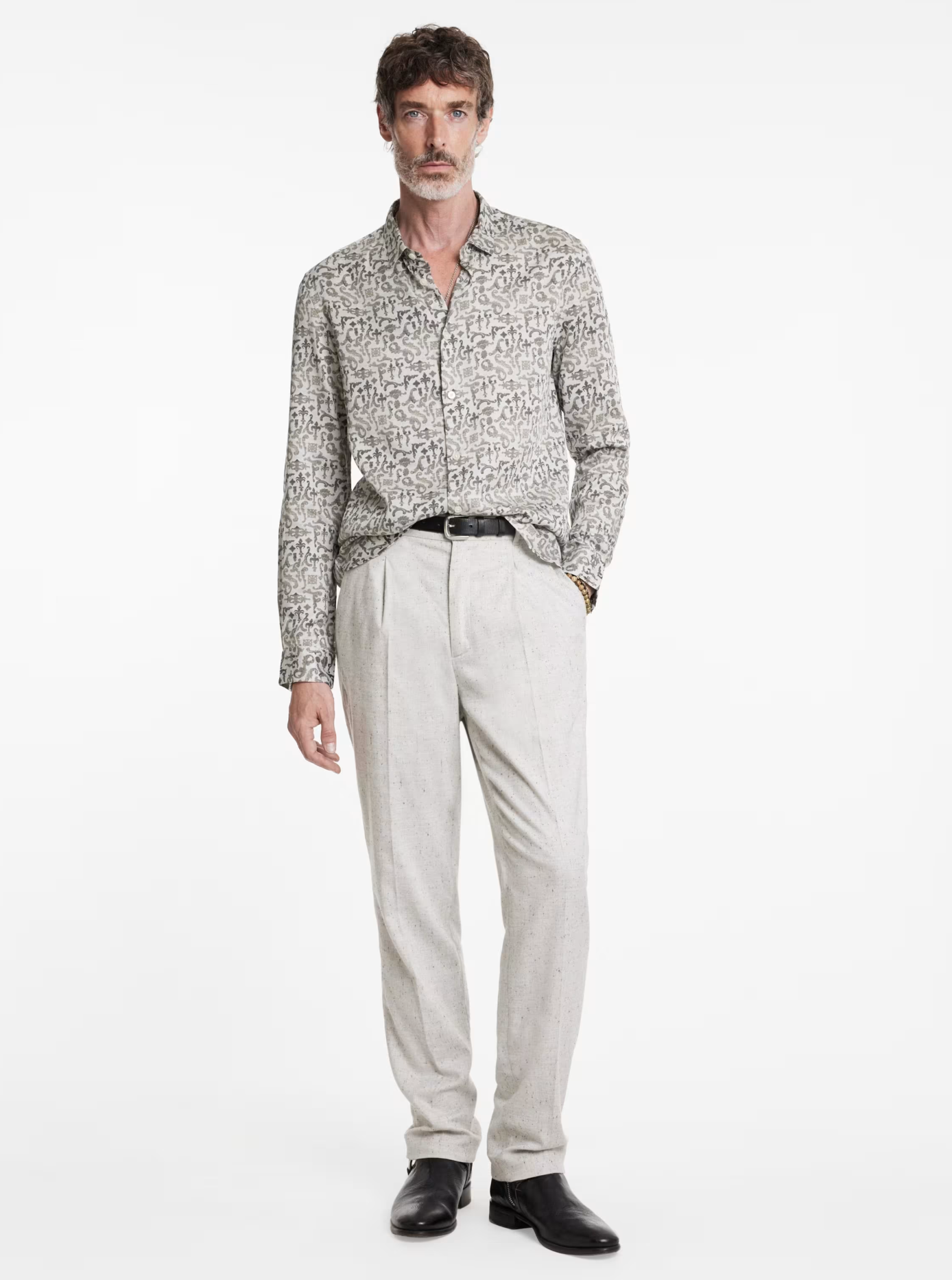 John Varvatos ROSS Shirt - Grey Mist