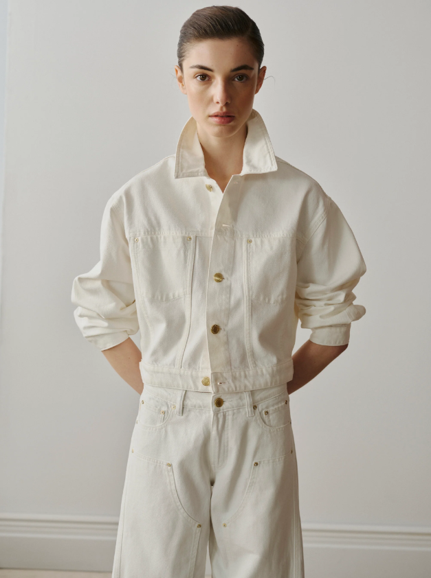 DL1961 Jamie Denim Jacket in White