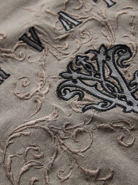 John Varvatos VARVATOS MONOGRAM Crew Tee - Flagstone Grey