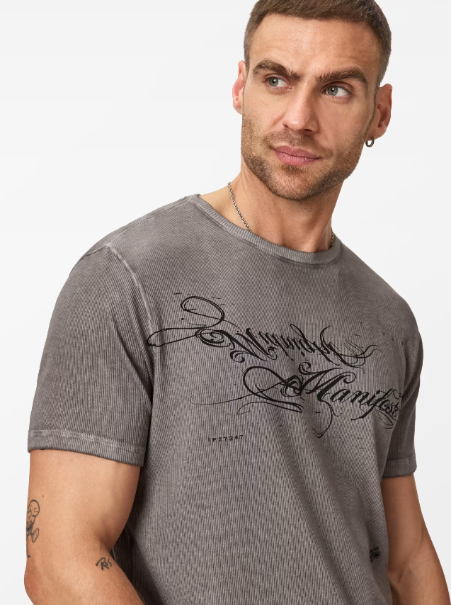 John Varvatos MANIFESTO Crew Tee - Coal