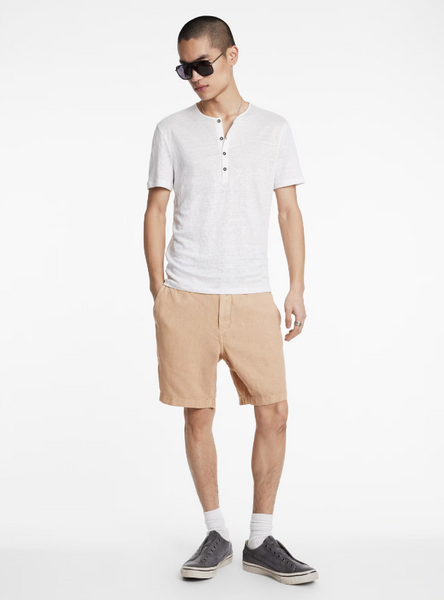 John Varvatos Johnny Flat Front Shorts - Khaki