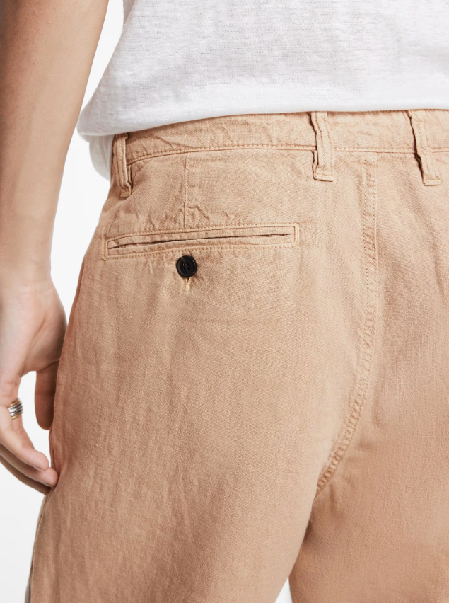 John Varvatos Johnny Flat Front Shorts - Khaki