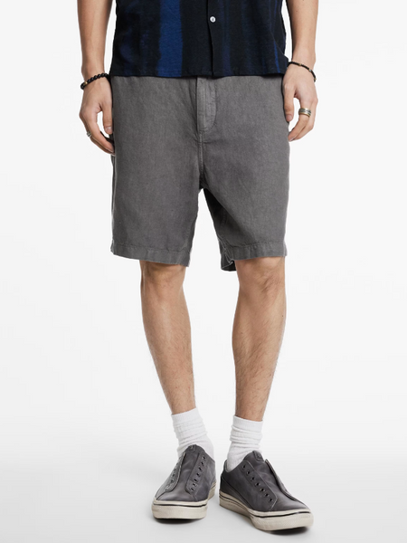 John Varvatos Johnny Flat Front Shorts - Seal Grey