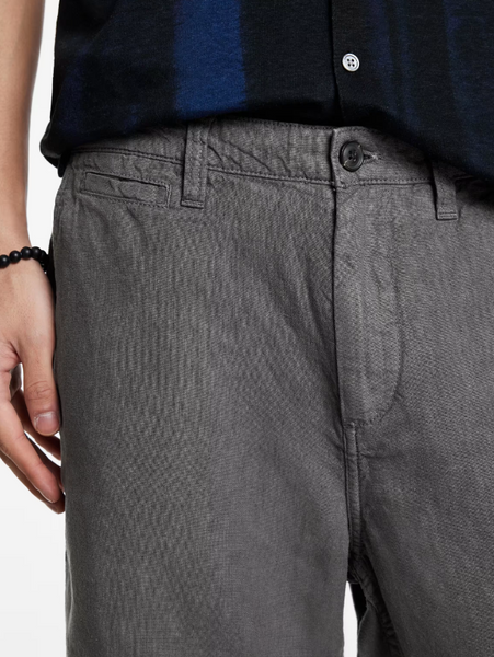 John Varvatos Johnny Flat Front Shorts - Seal Grey