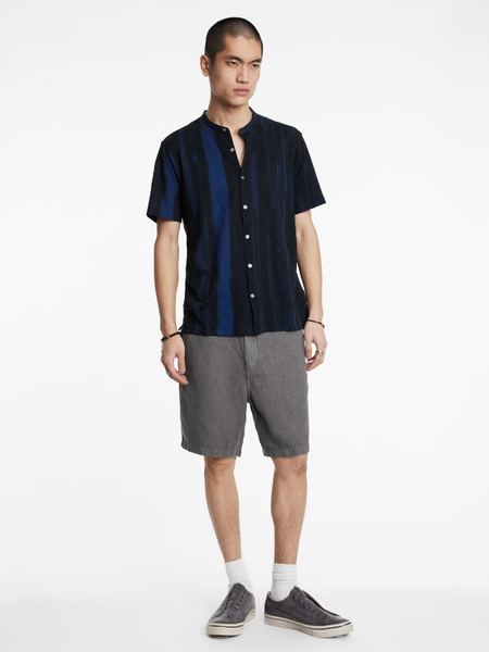 John Varvatos Johnny Flat Front Shorts - Seal Grey
