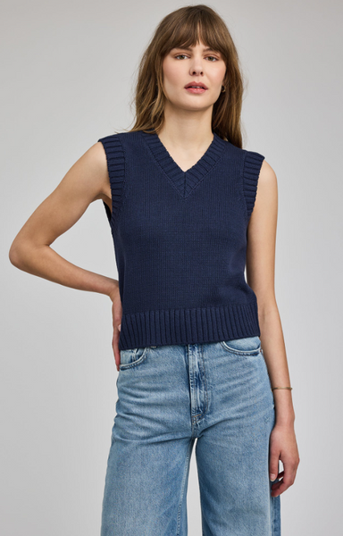 Gentle Fawn Pippa Sweater Vest in Navy