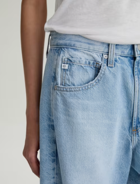 AG Hattie Crop High-Rise Barrel Jean in Gesture