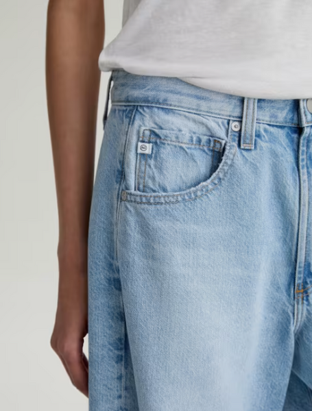 AG Hattie Crop High-Rise Barrel Jean in Gesture