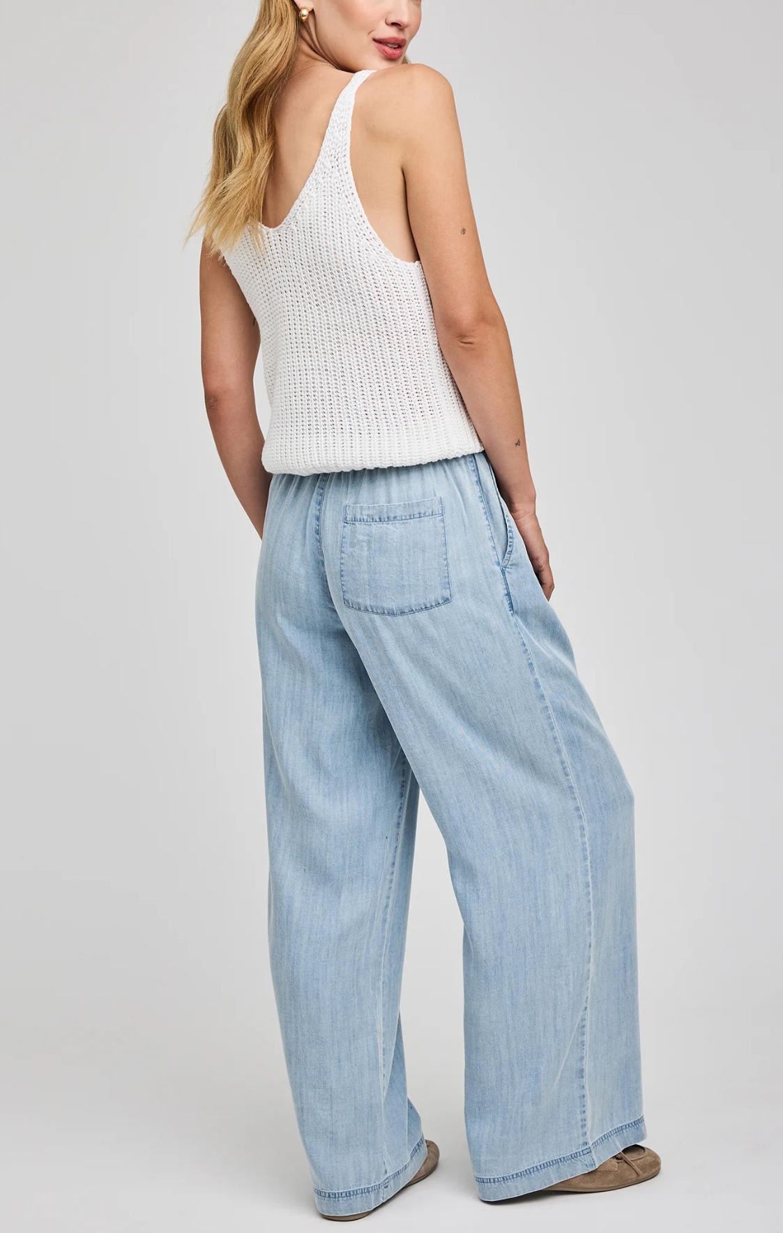 Gentle Fawn Camille Tencel Pant in Light Blue