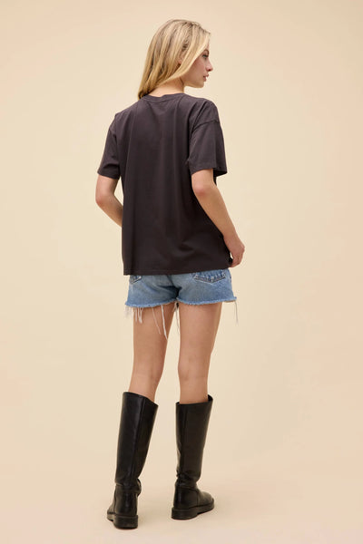 Daydreamer Johnny Cash Outlaw Country Merch Tee in Reactive Black