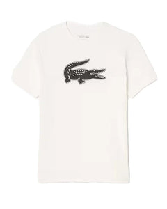 Lacoste Sport 3D Print Croc Jersey T-Shirt - White/Black