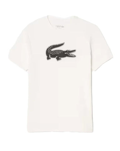 Lacoste Sport 3D Print Croc Jersey T-Shirt - White/Black