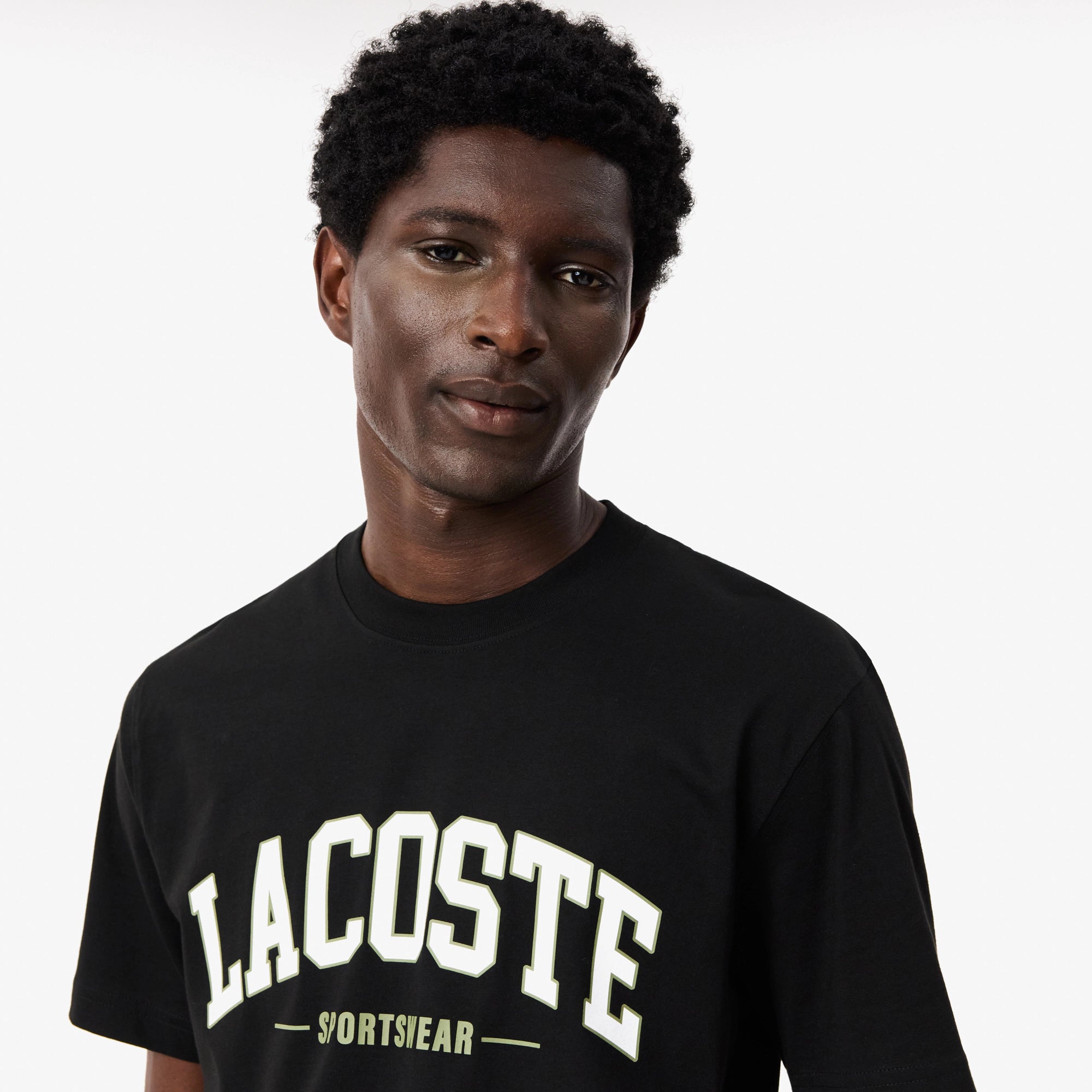 Lacoste Logo Cotton T-Shirt - Black