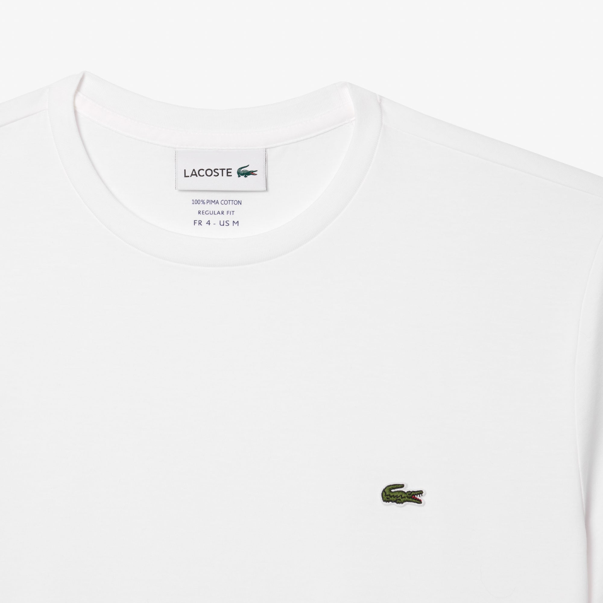 Lacoste Crew Neck Pima Cotton T-Shirt - White