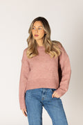 Lyla & Luxe Timmy Crew Sweater in Clay