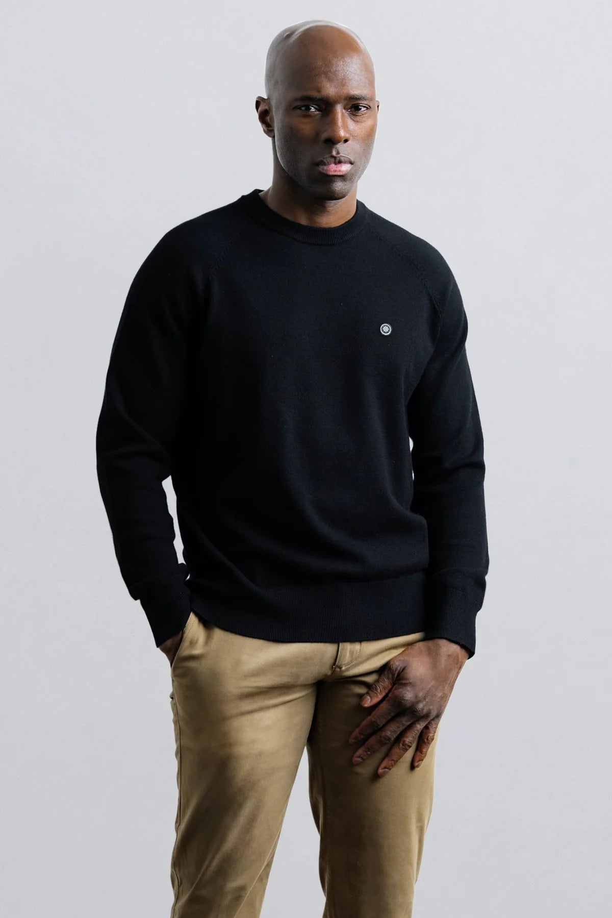 Champlain Midweight Knit Sweater in Black