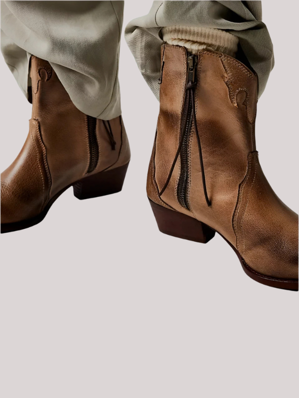 Free People New Frontier Western Boot in Distressed Tan