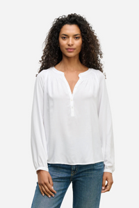 Velvet Aurelia Rayon Chalis Top in White