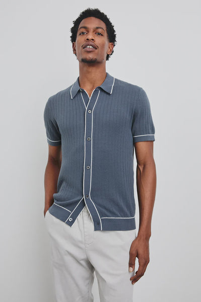 Rails Men's Vernon Shirt in Faded Navy