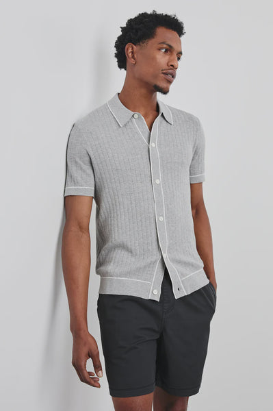 Rails Men's Vernon Shirt in Grey Melange