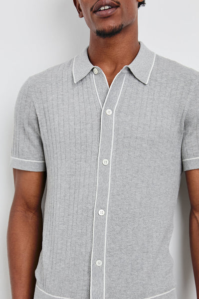 Rails Men's Vernon Shirt in Grey Melange