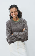 American Vintage VITOW Crewneck Sweater in Melange Steel