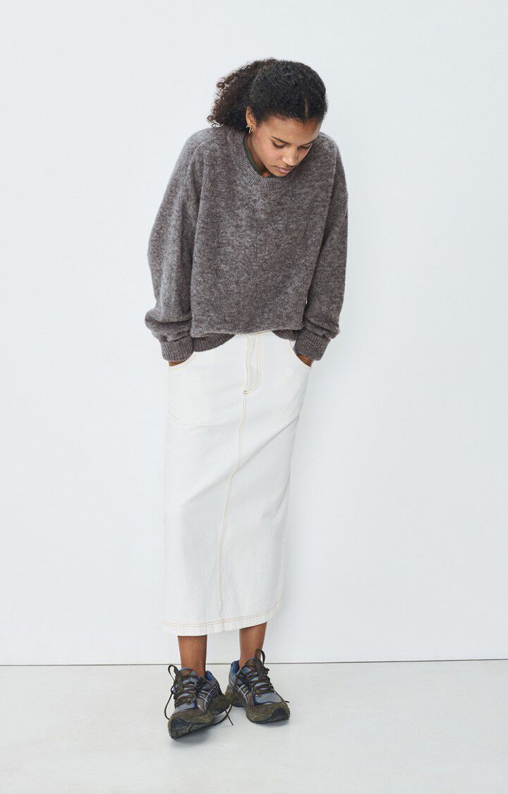 American Vintage VITOW Crewneck Sweater in Melange Steel