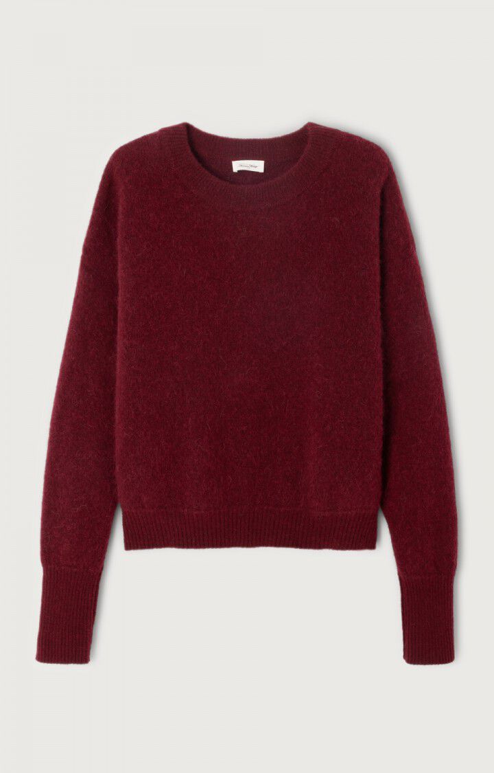 American Vintage VITOW Crewneck Sweater in Dark Red Melange