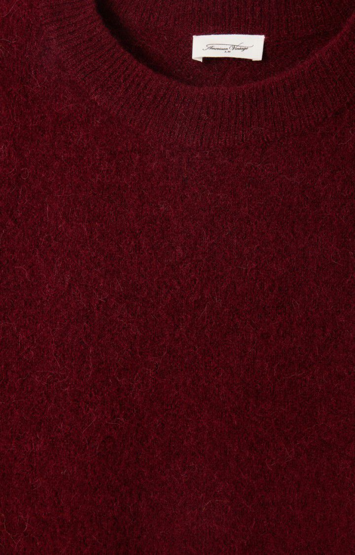 American Vintage VITOW Crewneck Sweater in Dark Red Melange