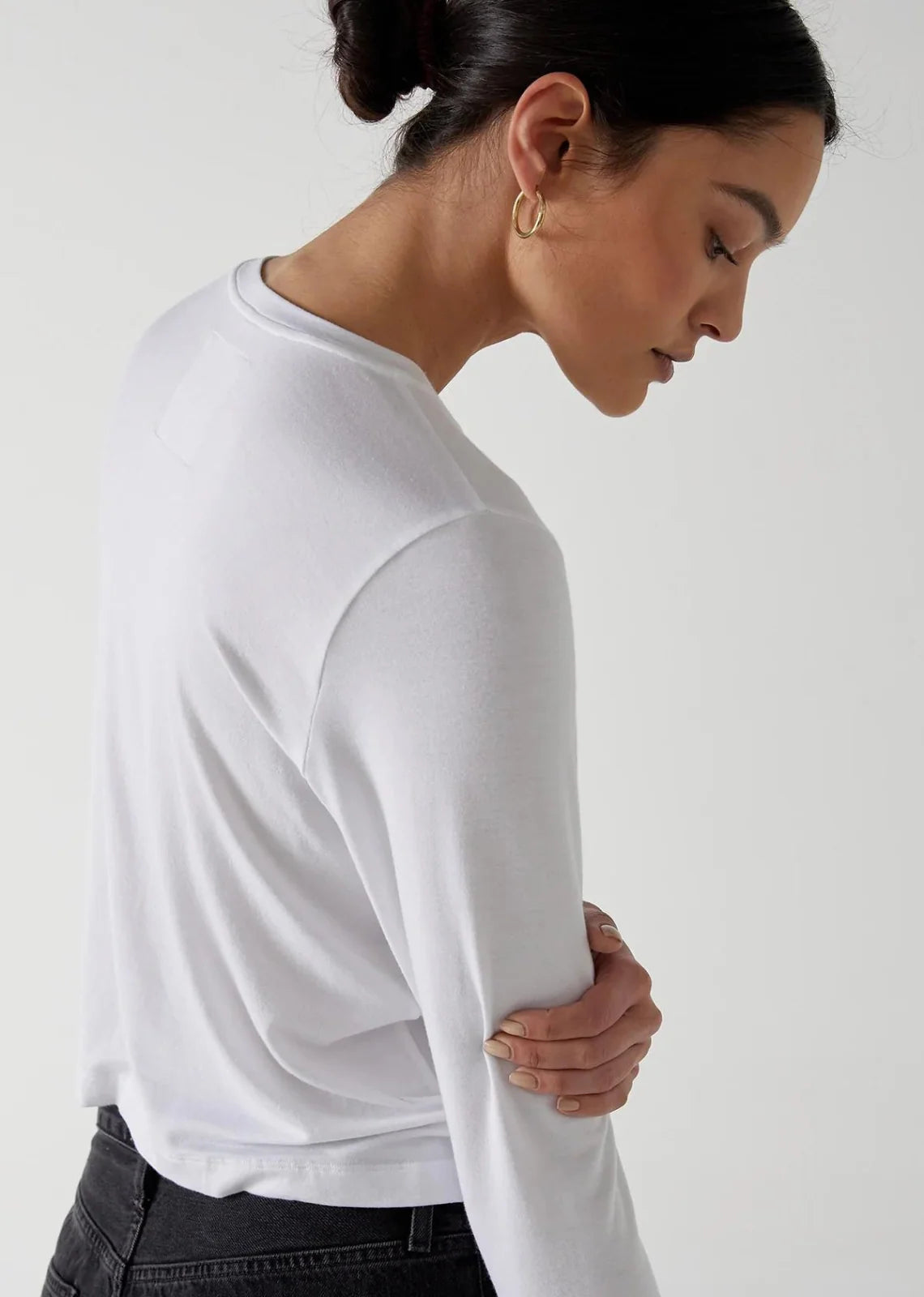 Velvet JG Pacifica Modal Jersey L/S Top in White