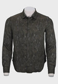 John Varvatos Ross LS Button Placket Slim Fit Shirt - Dark Brown