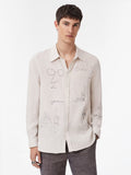 John Varvatos JOHN LENNON Bank Street Illustration Shirt - Grey Mist