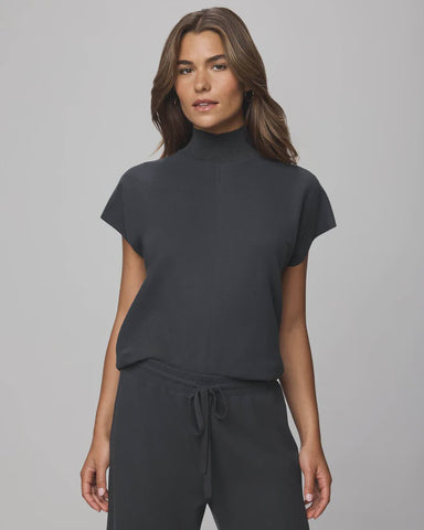 Splendid Winslow Mockneck Pullover in Lead