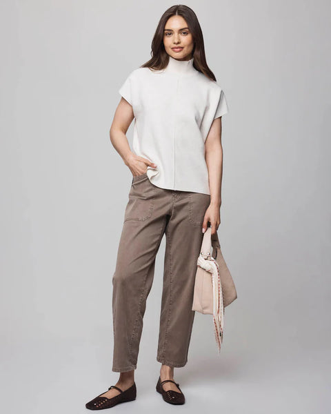 Splendid Winslow Mockneck Pullover in Pale Oak Heather