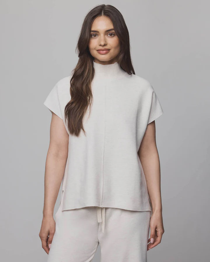 Splendid Winslow Mockneck Pullover in Pale Oak Heather