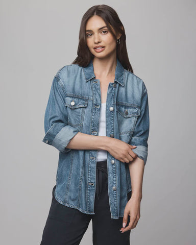 Splendid Soft Denim Shacket in Indigo