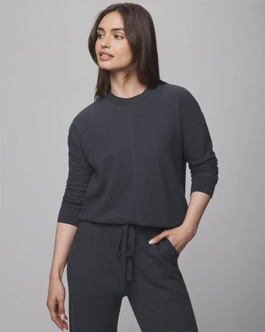 Splendid Winslow Crewneck Pullover in Lead