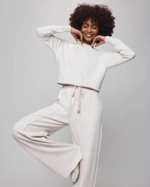 Splendid Winslow Crewneck Pullover in Pale Oak Heather
