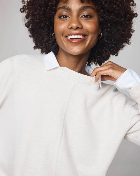 Splendid Winslow Crewneck Pullover in Pale Oak Heather